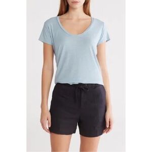 NWT James Perse Deep V Neck T Shirt Size 2 in Azure